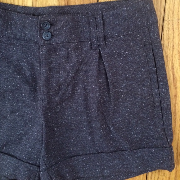 NWOT Daisy Fuentes brown / taupe tweed shorts - Picture 4 of 6